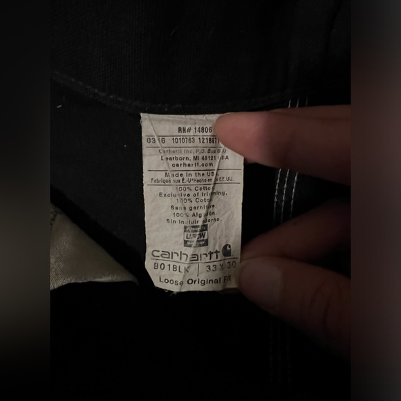 (Sold)Carhartt double knee carpenter pants 33x30 - Picture 3 of 3
